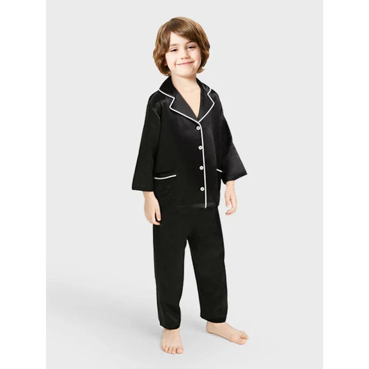 BLACK SILK KIDS PJ SET