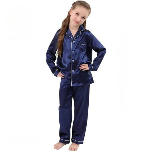 BLUE SILK KIDS PJ SET