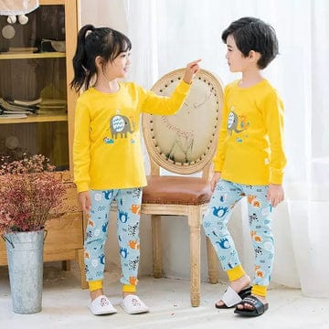 YELLOW ELEPHANT PRINTED KIDS WEAR