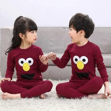 MAROON CUTE PRINTED KIDS WEAR