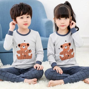 BLUE BEAR PRINTED KIDS WEAR