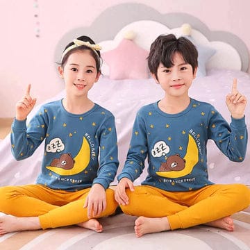 SLEEPING BEAR PRINTED KIDS WEAR