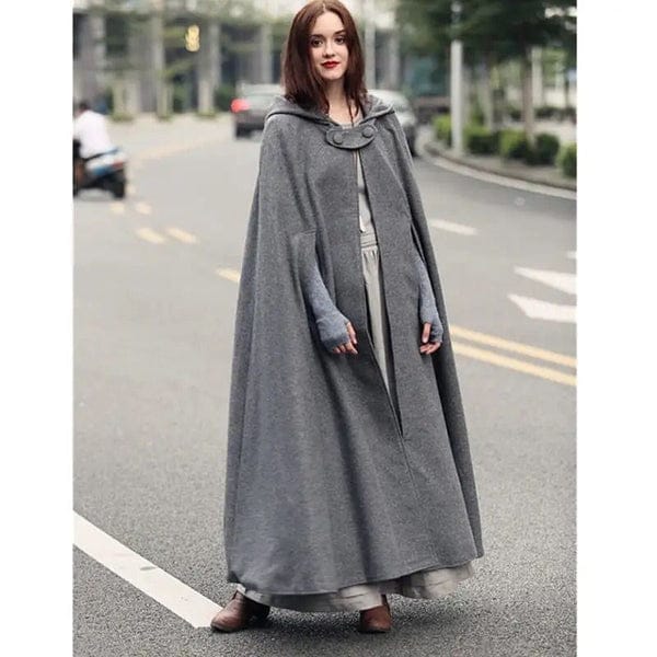 Style Heaven Women Stylish Long Cape Cloak Hooded Coat