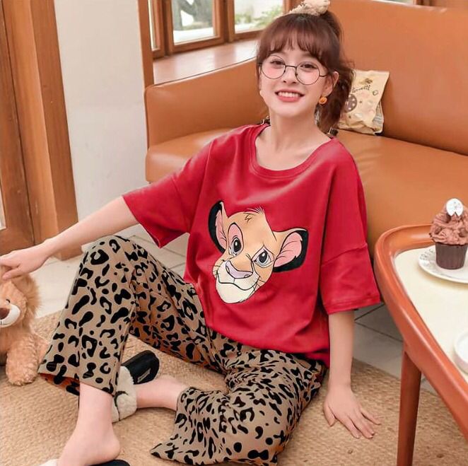 Lion Cheetah Printed PJ Nightsuit