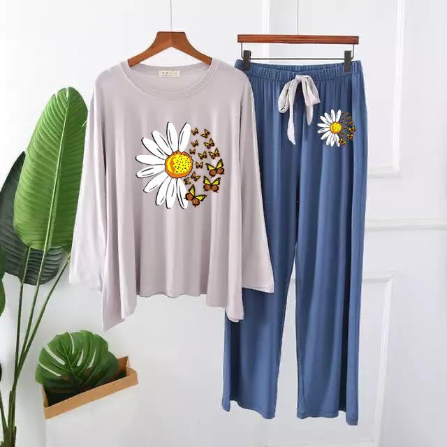 DAISY FLOWER PRINTED LOUNGEWEAR