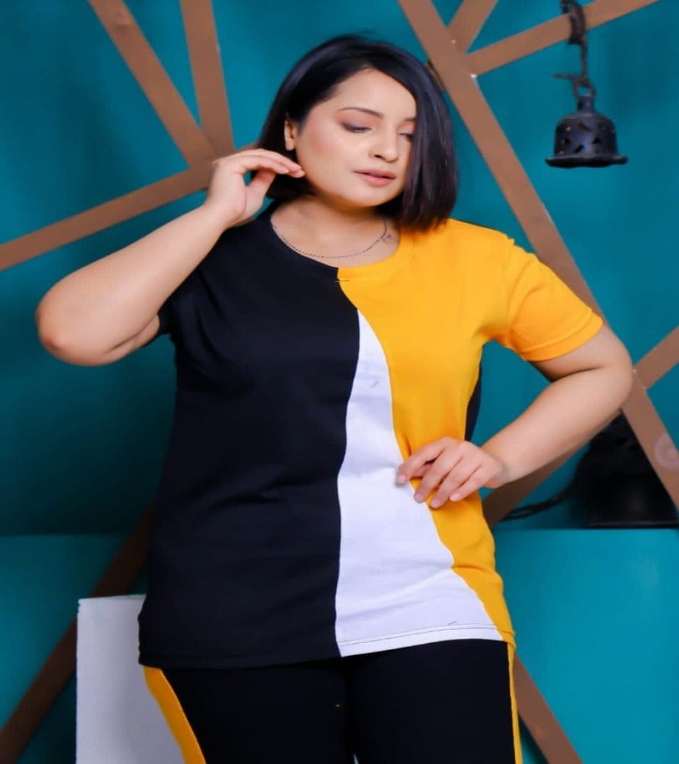 YELLOW AND BLACK SHIRT WITH TROUSER PAJAMA