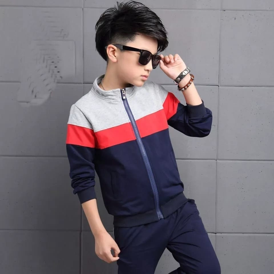 Kids Zipper Pannel Tracksuit