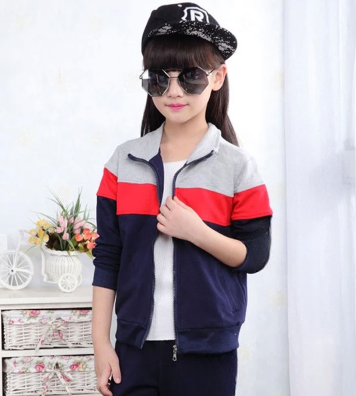 Kids Zipper Pannel Tracksuit