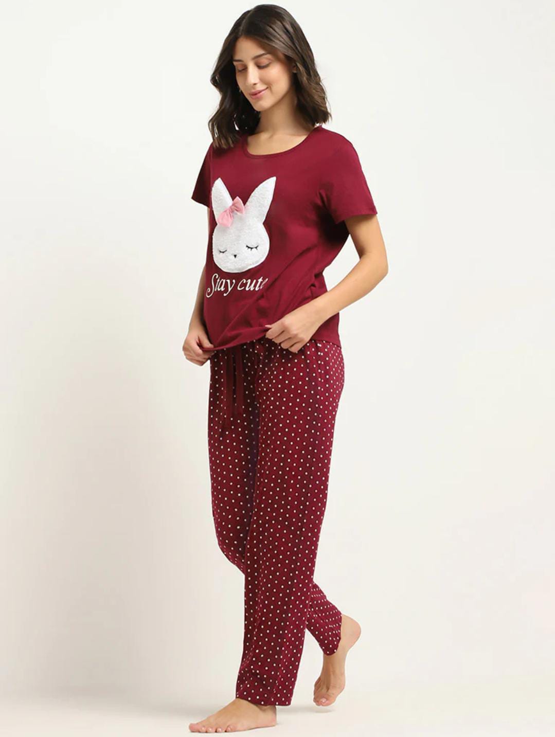 Stay Cute Printed Pajama Set