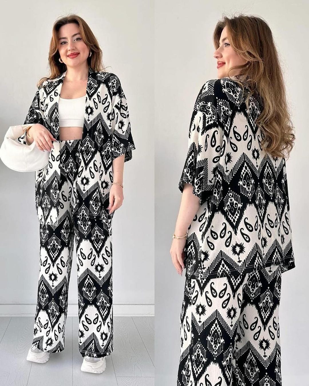 CHIC IKAT PRINT 2-PIECE SET - STYLISH CO-ORD SET