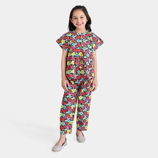 ALL FLORAL PRINTED KIDS  CO-ORD SET