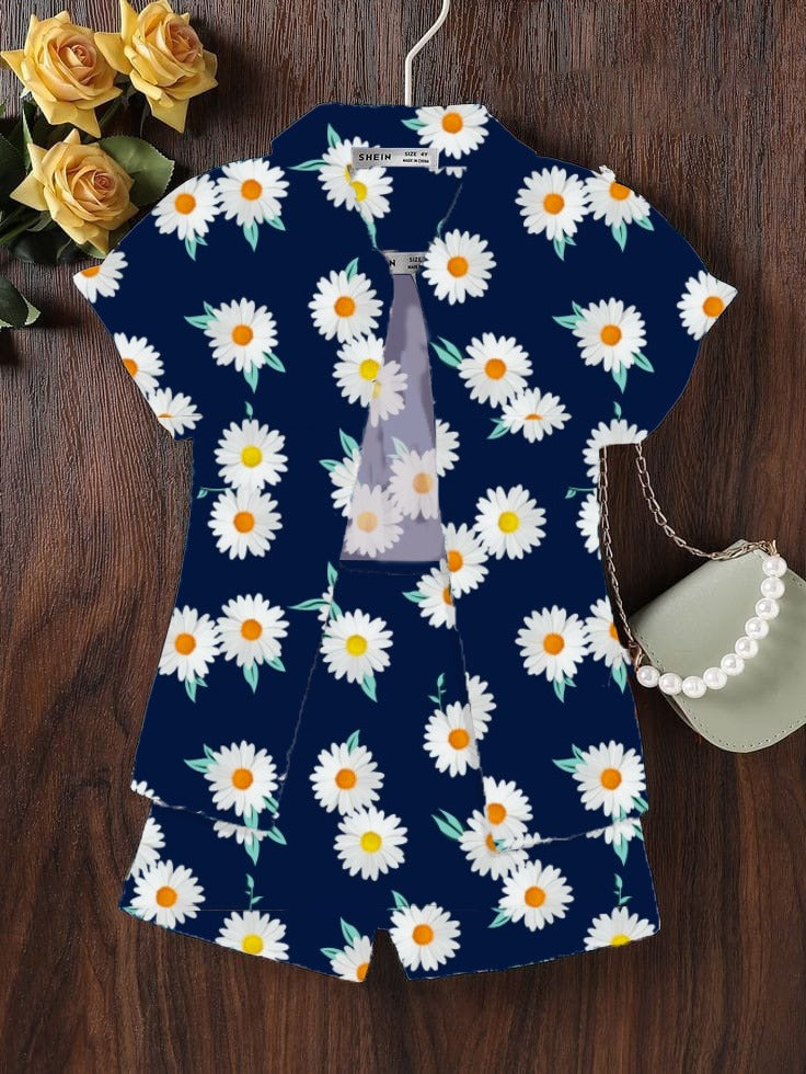 Sun Flower Printed Kids Set